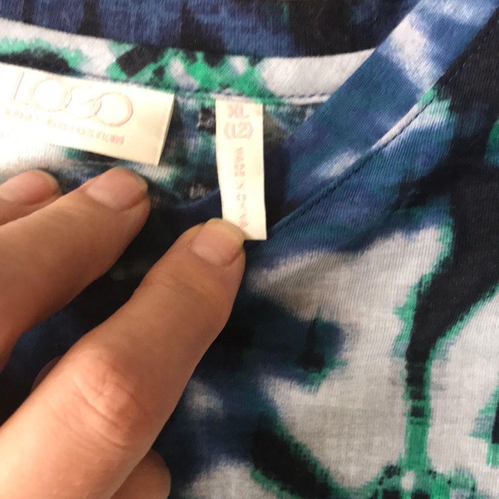 💙 LOGO littles by Lori Goldstein tunic top Sz 12 - Picture 3 of 4